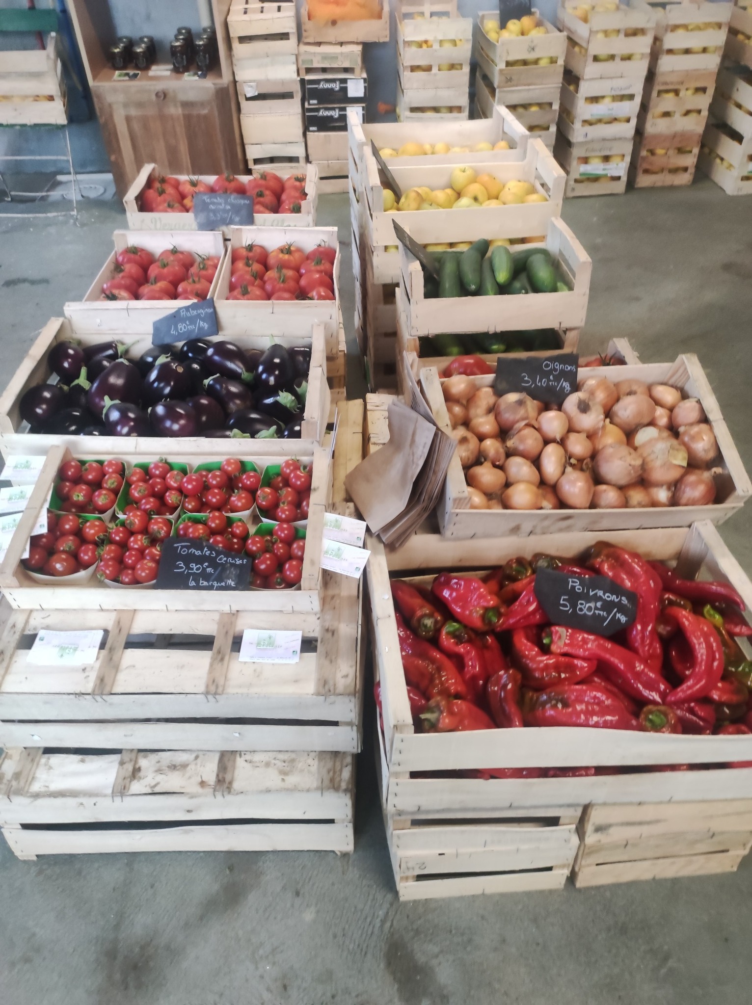 Produits Locaux en vente au Verger de Pomrey